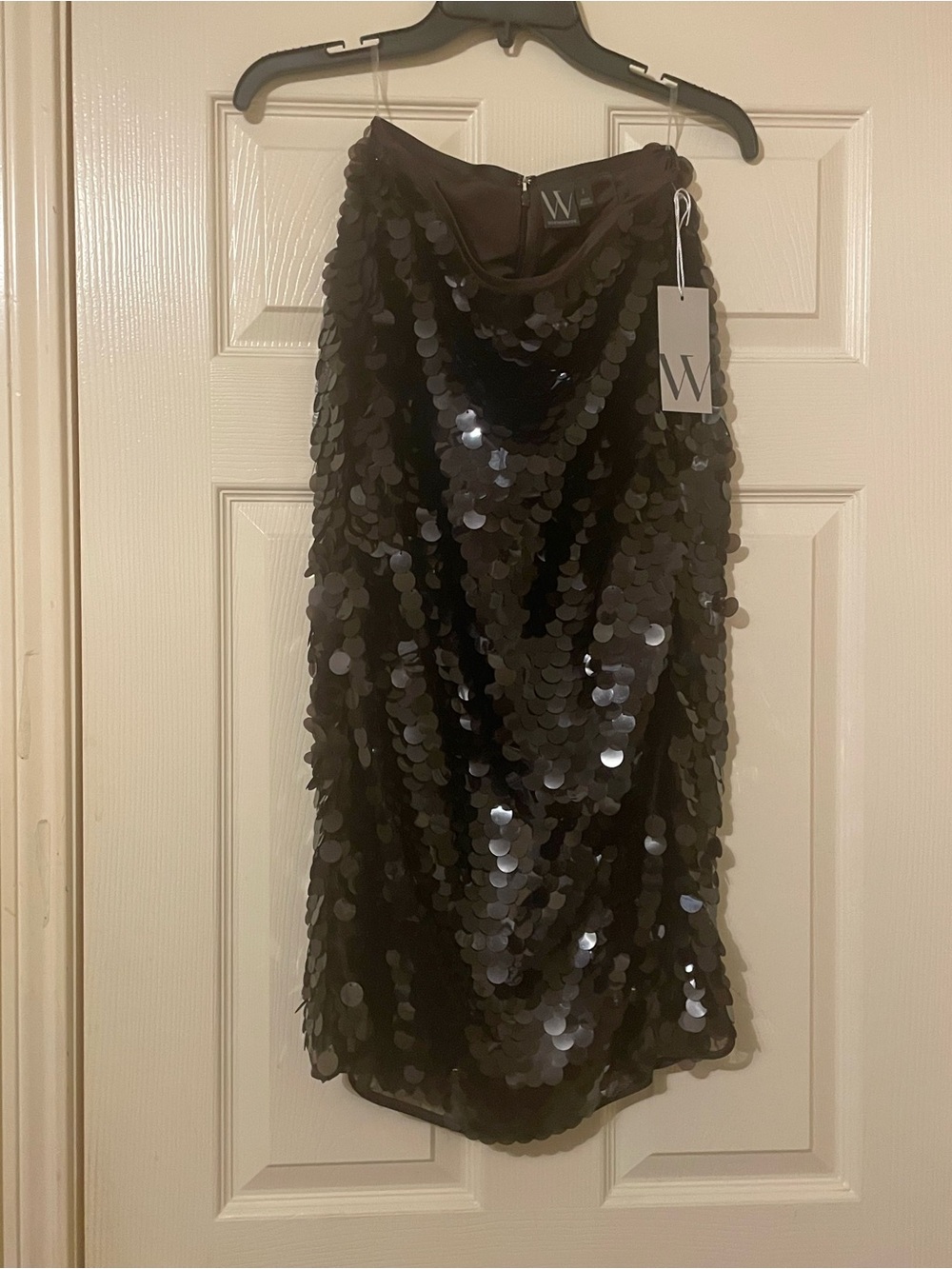 Worthington Women’s Brown Sequin Midi Pencil Skirt Size: 2